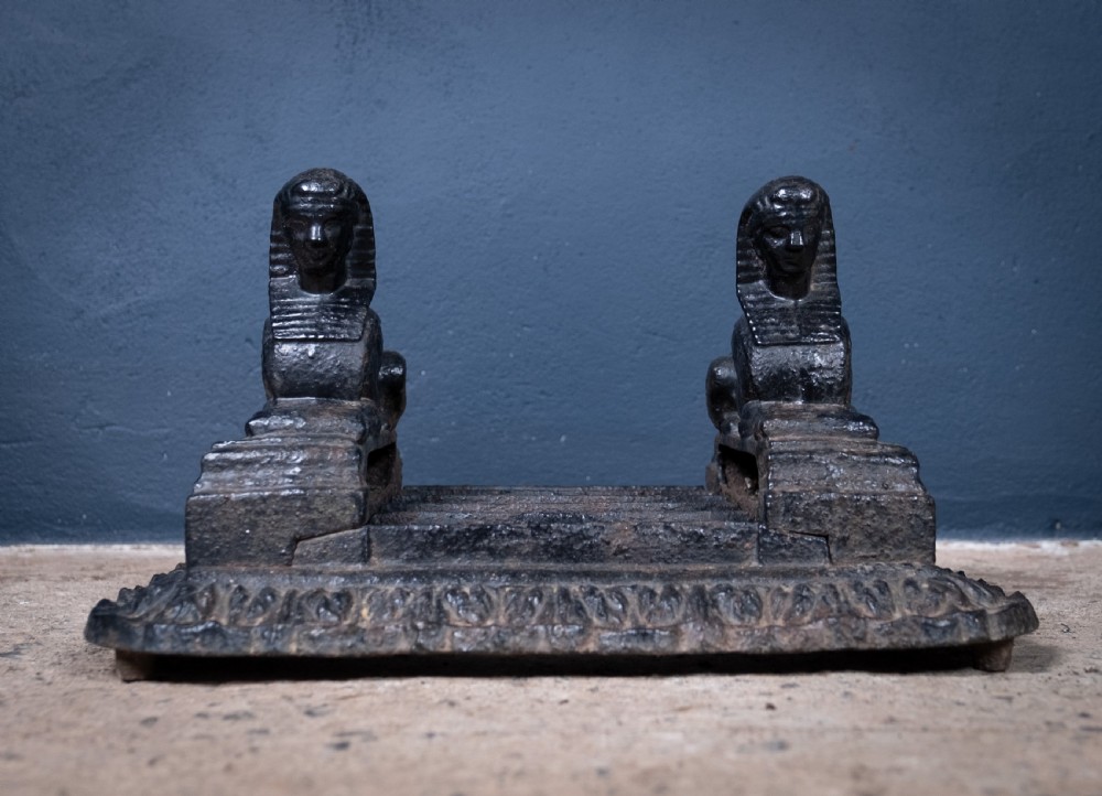 Cast Iron Egyptian Revival Sphinx Boot Scraper by Archibald Kenrick & Sons, c.1820 View II