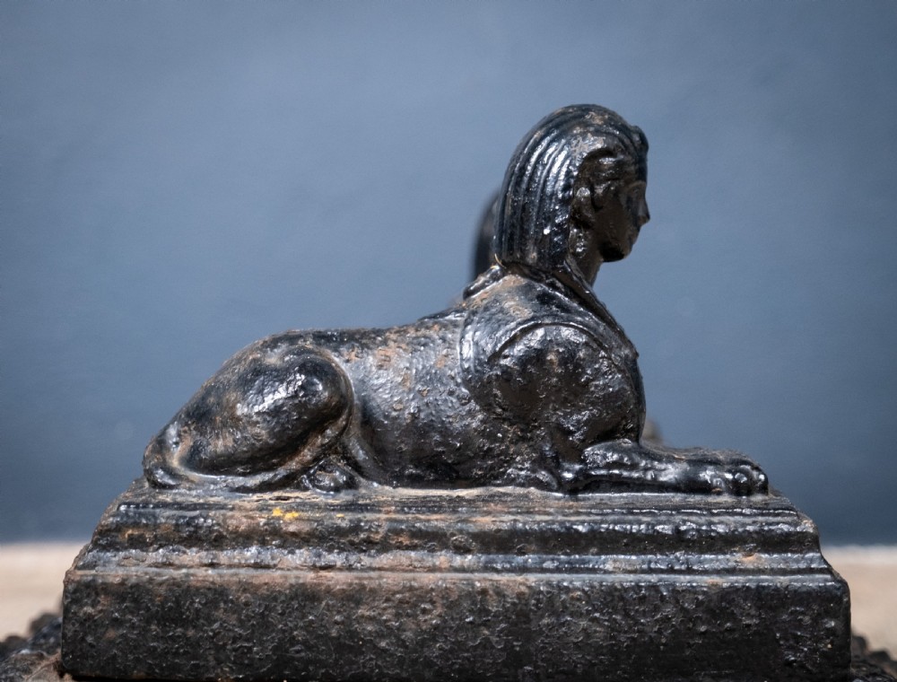 Cast Iron Egyptian Revival Sphinx Boot Scraper by Archibald Kenrick & Sons, c.1820 View VII