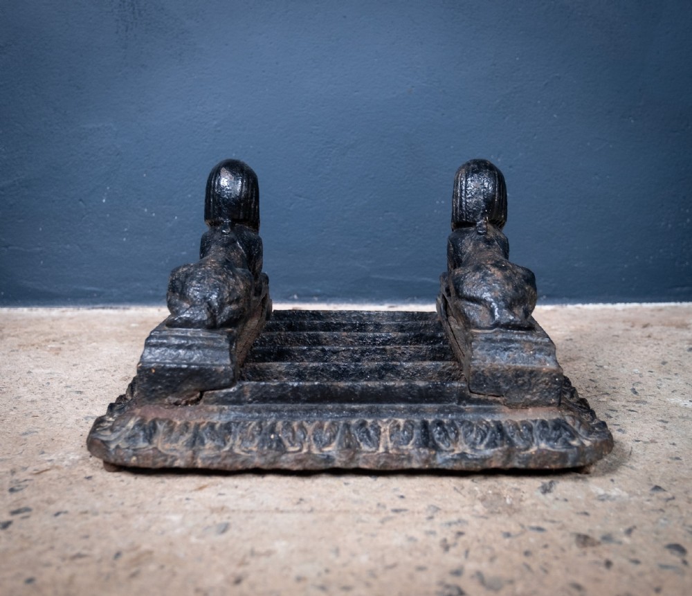 Cast Iron Egyptian Revival Sphinx Boot Scraper by Archibald Kenrick & Sons, c.1820 View XII
