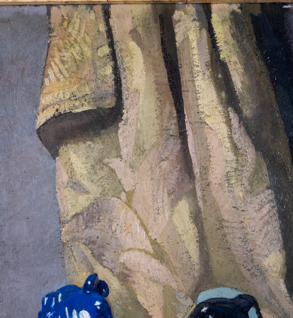 Attributed to Virgilio Costantini (1882-1924) - Ceramic Horses. Oil On Board. View V