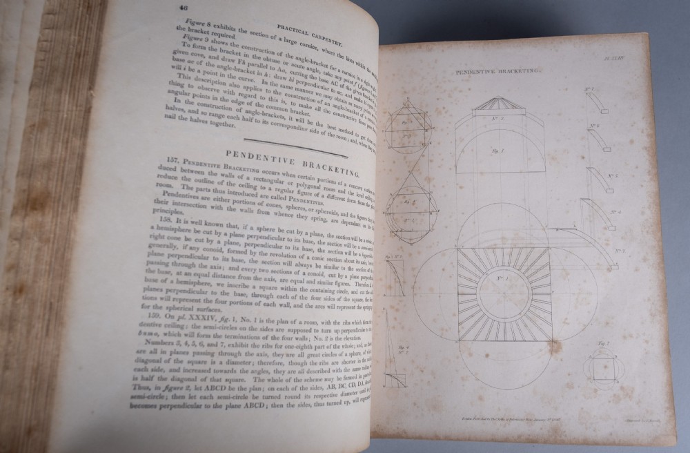 1848 The New And Improved Practical Builder by Peter Nicholson. Book.  View XIII