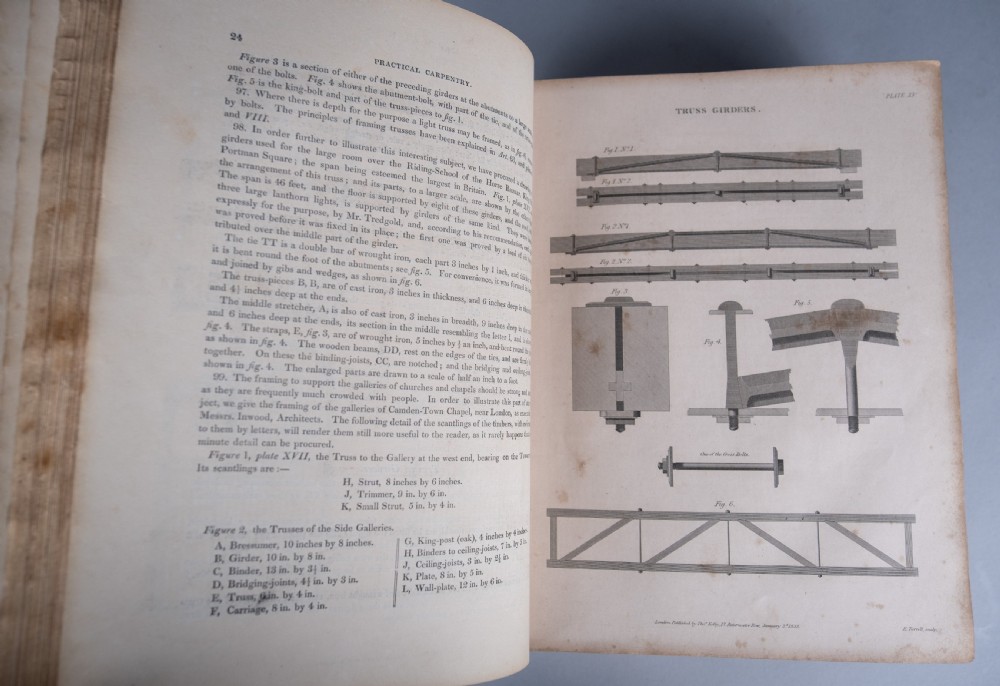 1848 The New And Improved Practical Builder by Peter Nicholson. Book.  View XIV