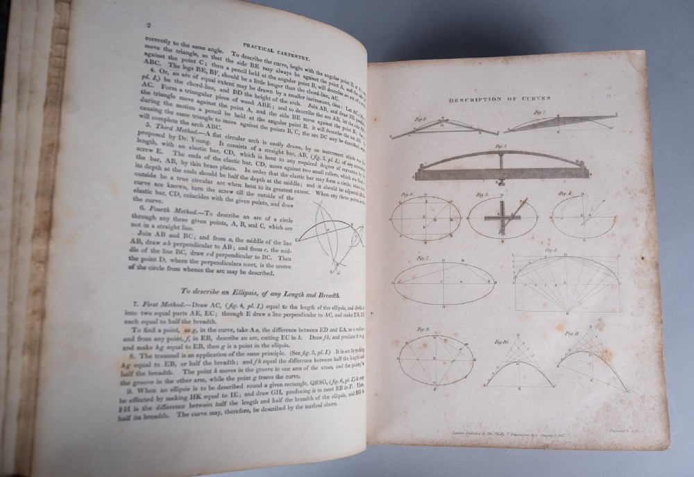 1848 The New And Improved Practical Builder by Peter Nicholson. Book.  View XV