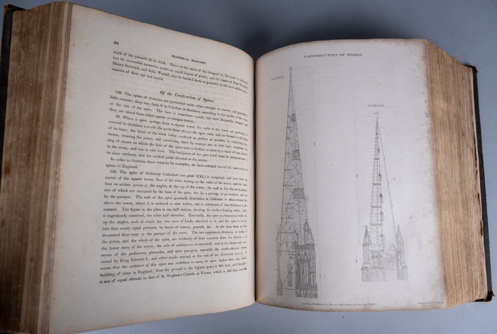 1848 The New And Improved Practical Builder by Peter Nicholson. Book.  View XVI