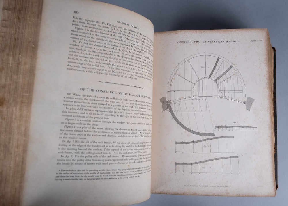 1848 The New And Improved Practical Builder by Peter Nicholson. Book.  View XVII