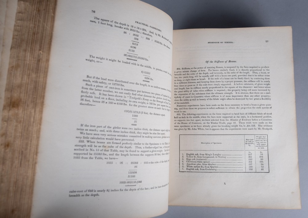 1848 The New And Improved Practical Builder by Peter Nicholson. Book.  View XVIII