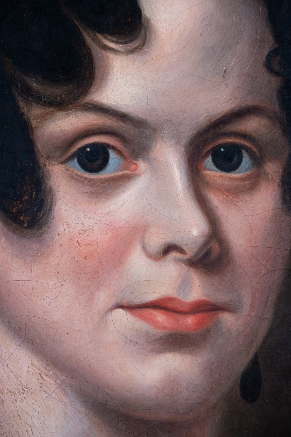 Large 19th Century Portrait Of A Lady - Oil On Canvas. View IV