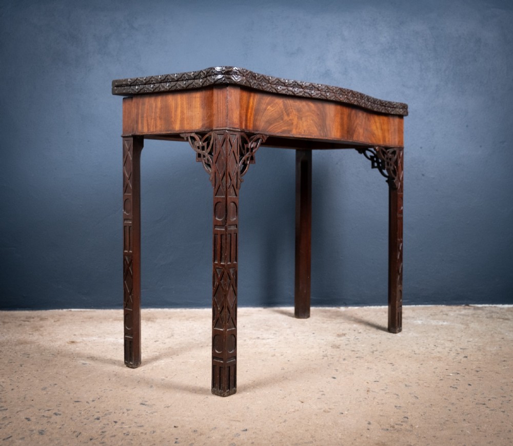 19th Century Mahogany Chinese Chippendale Style Card Table