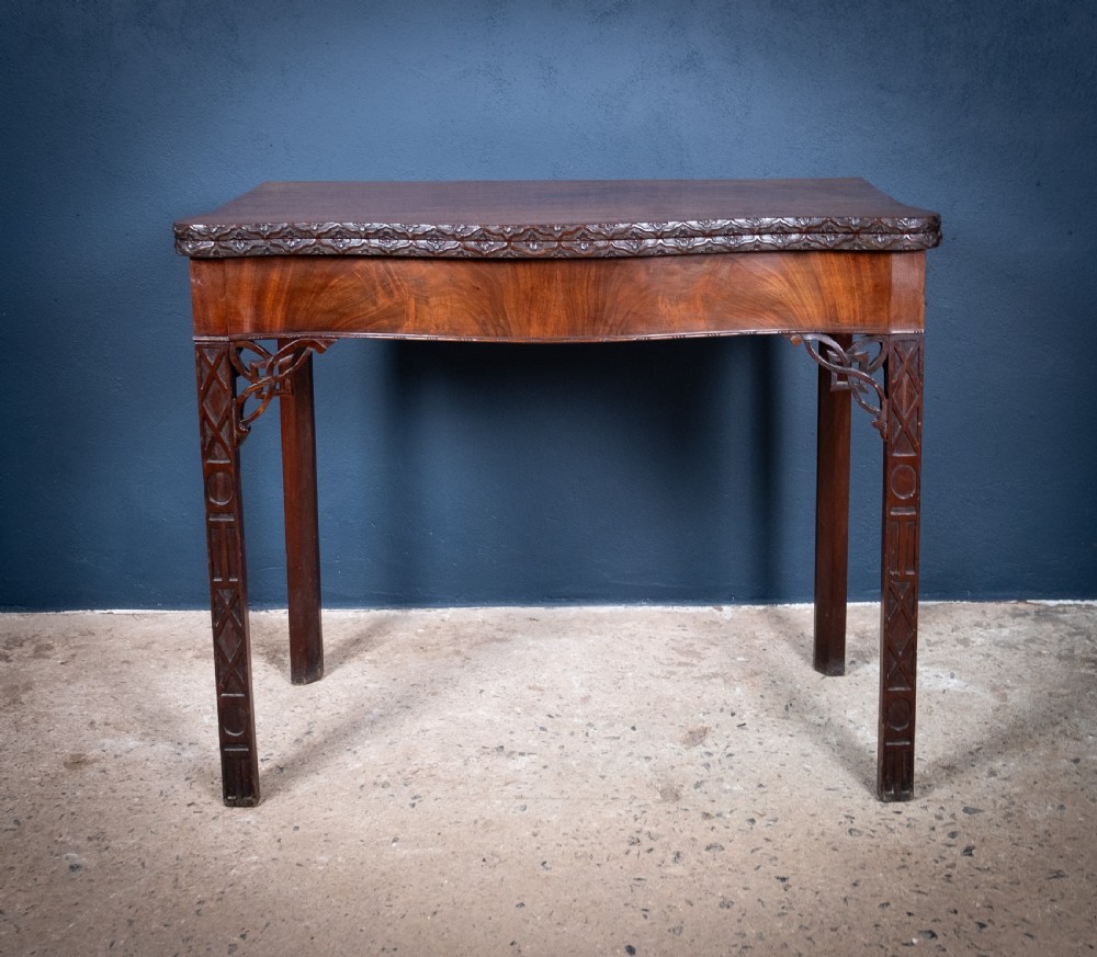 19th Century Mahogany Chinese Chippendale Style Card Table View II