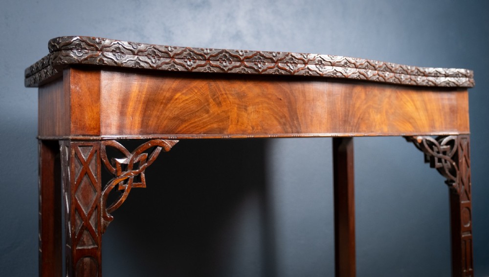 19th Century Mahogany Chinese Chippendale Style Card Table View IV