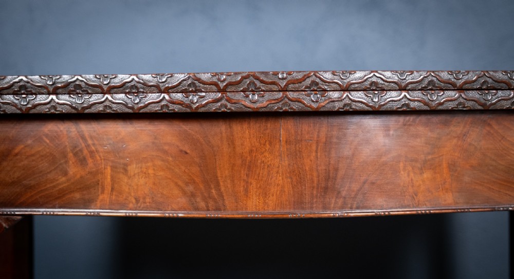 19th Century Mahogany Chinese Chippendale Style Card Table View V