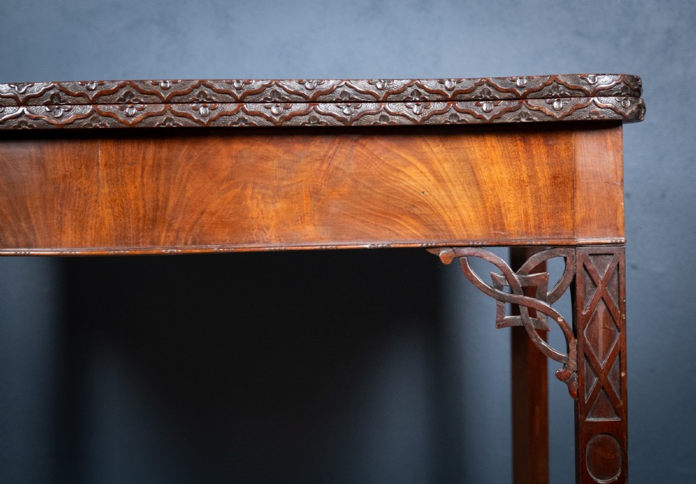19th Century Mahogany Chinese Chippendale Style Card Table View VI