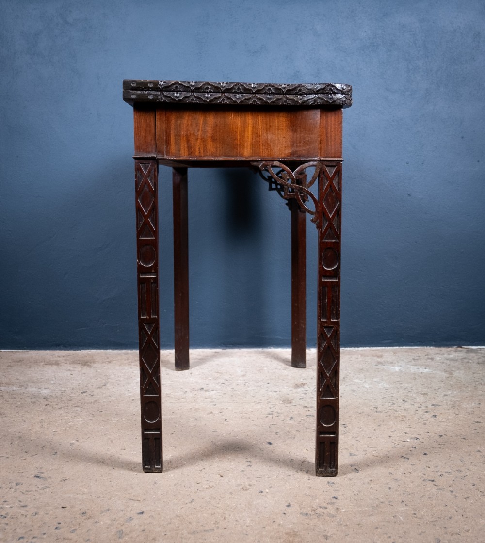 19th Century Mahogany Chinese Chippendale Style Card Table View VIII
