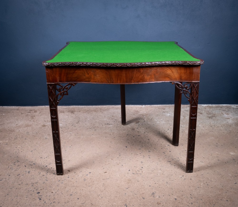 19th Century Mahogany Chinese Chippendale Style Card Table View IX