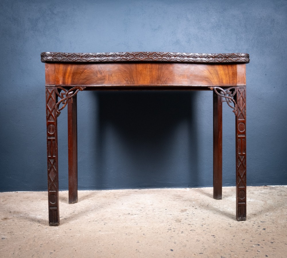 19th Century Mahogany Chinese Chippendale Style Card Table View X