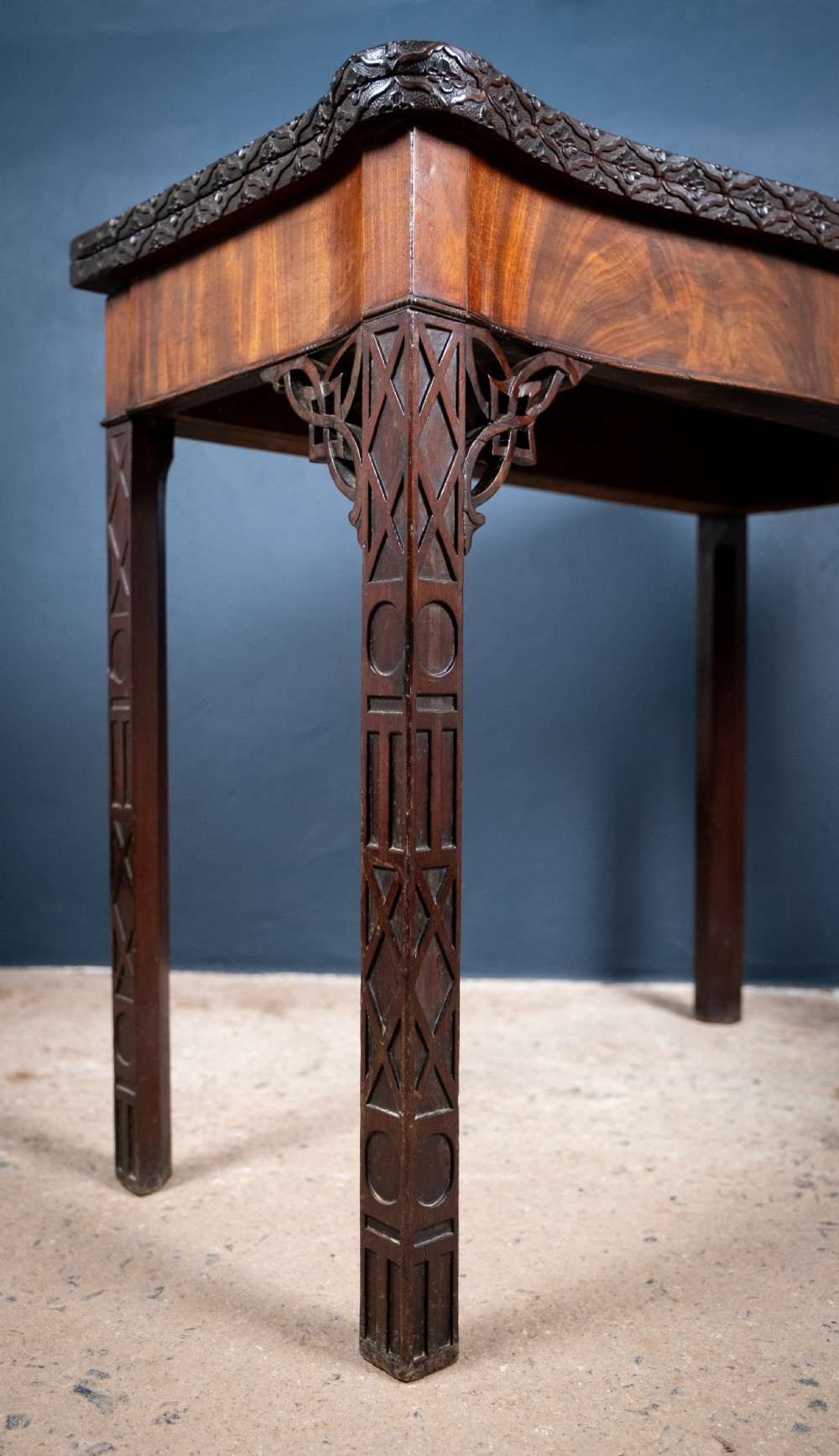 19th Century Mahogany Chinese Chippendale Style Card Table View XI