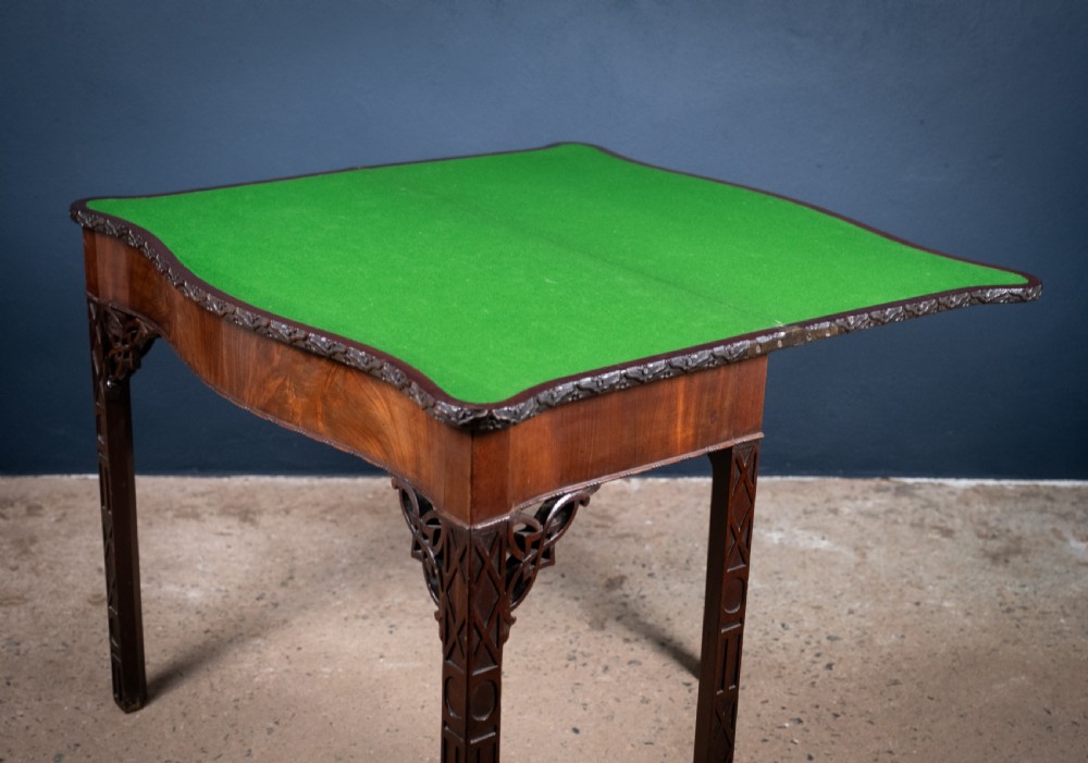 19th Century Mahogany Chinese Chippendale Style Card Table View XIV