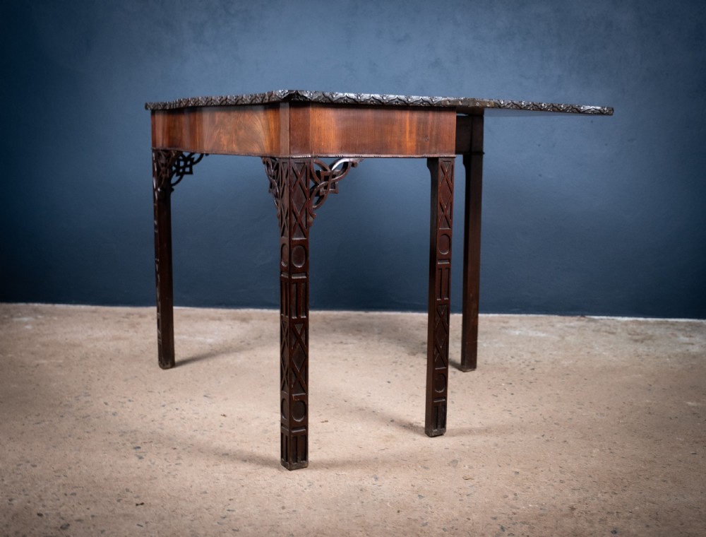 19th Century Mahogany Chinese Chippendale Style Card Table View XV