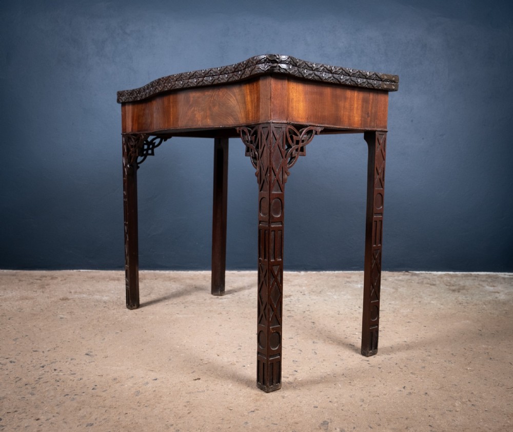 19th Century Mahogany Chinese Chippendale Style Card Table View XVI