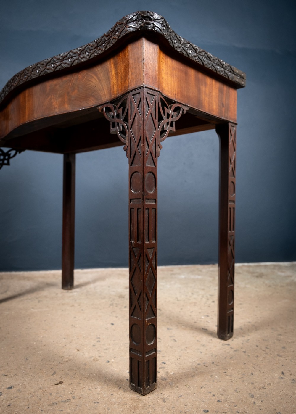 19th Century Mahogany Chinese Chippendale Style Card Table View XVII