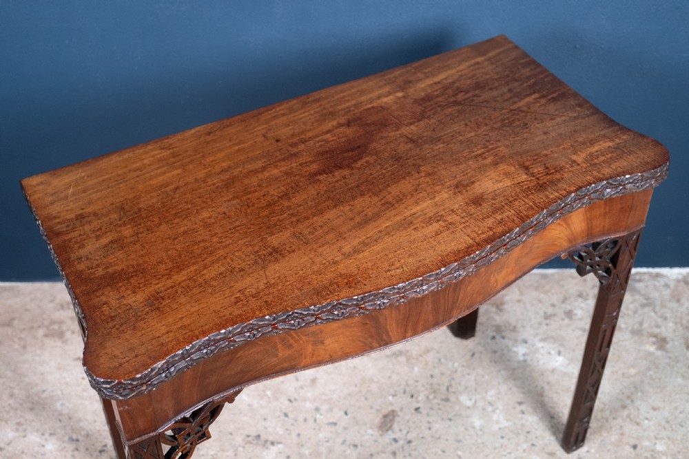 19th Century Mahogany Chinese Chippendale Style Card Table View XVIII