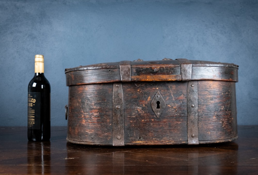 18th Century Swedish Bentwood Iron Bound Travel Box View III