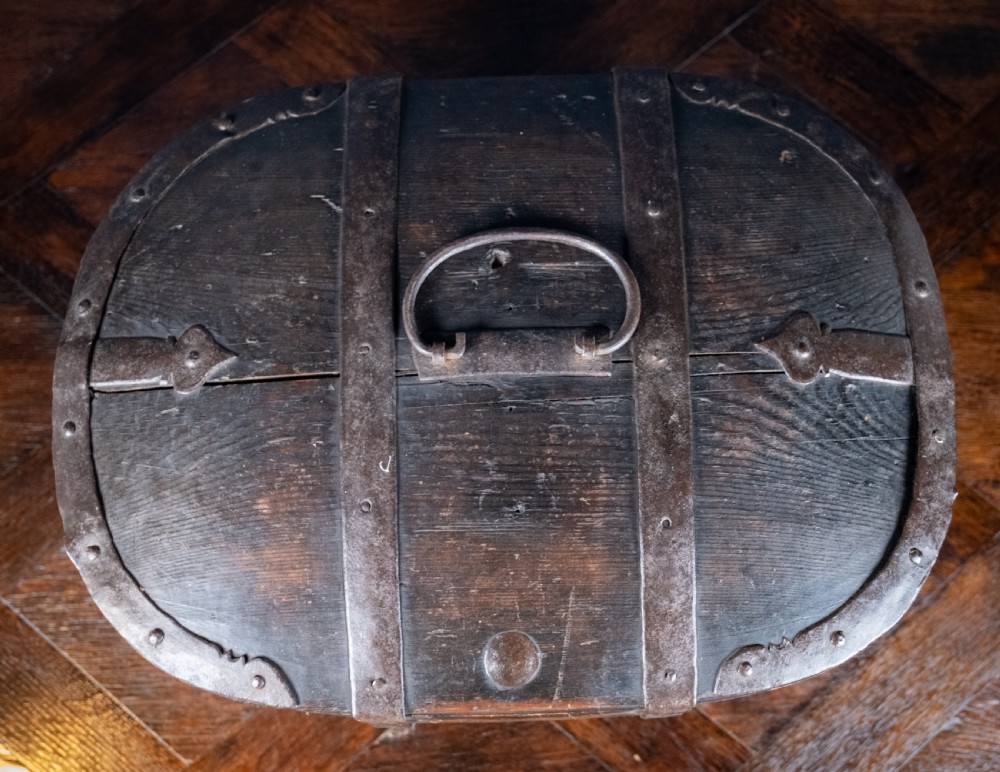 18th Century Swedish Bentwood Iron Bound Travel Box View V