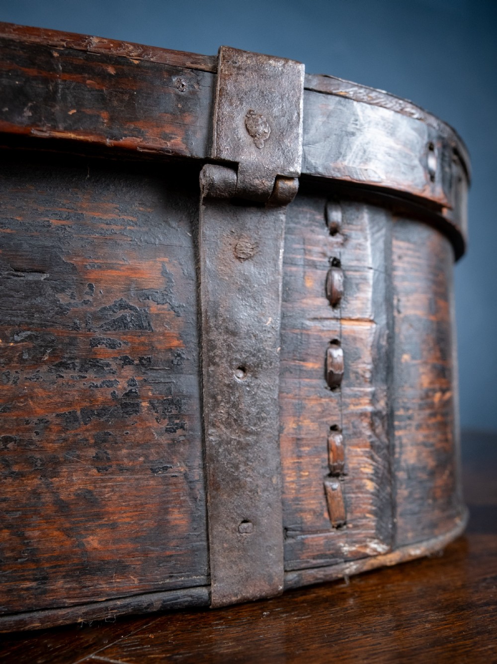 18th Century Swedish Bentwood Iron Bound Travel Box View IX