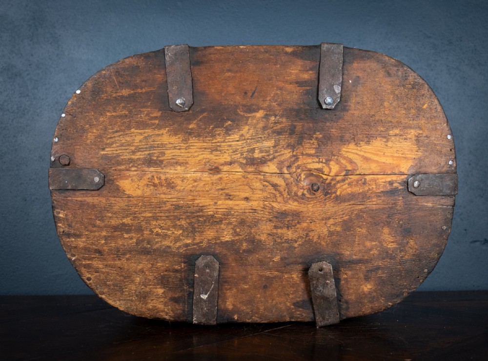 18th Century Swedish Bentwood Iron Bound Travel Box View XII