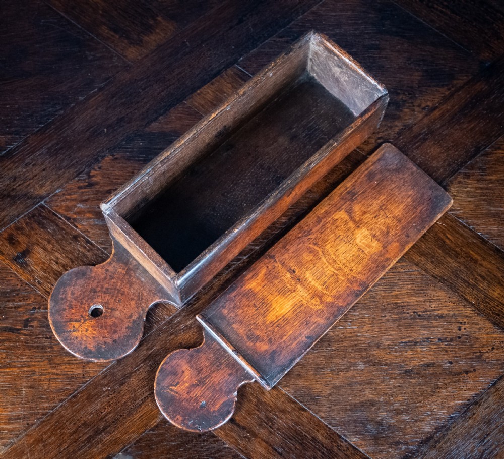 18th Century Oak Candle Box View V