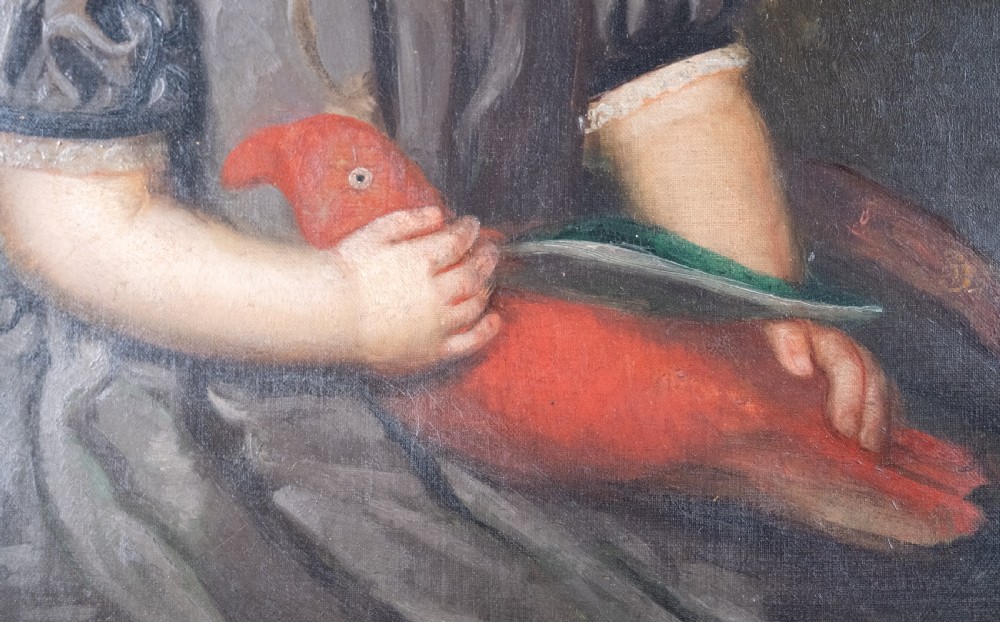 Thomas Walley (1817-1878) - Portrait Of A Child With Parrot View IV