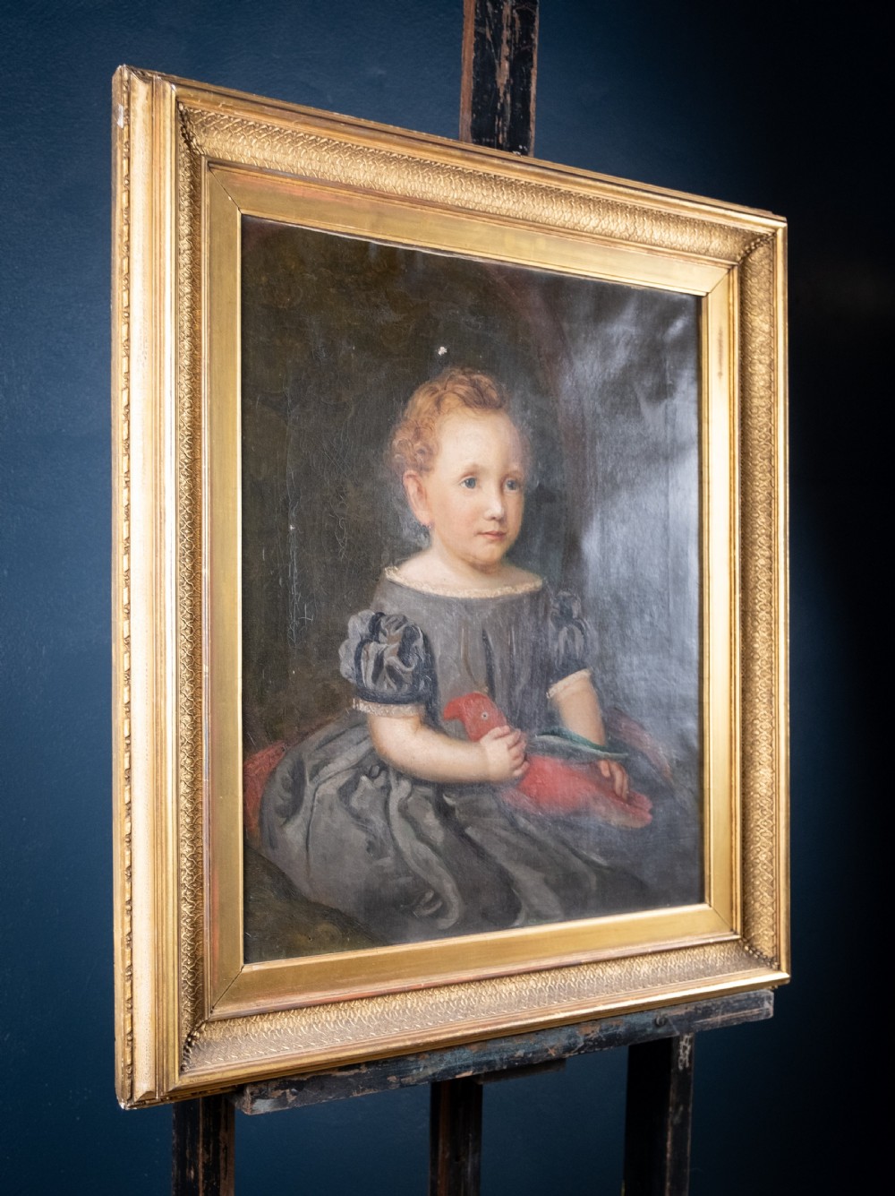 Thomas Walley (1817-1878) - Portrait Of A Child With Parrot View IX