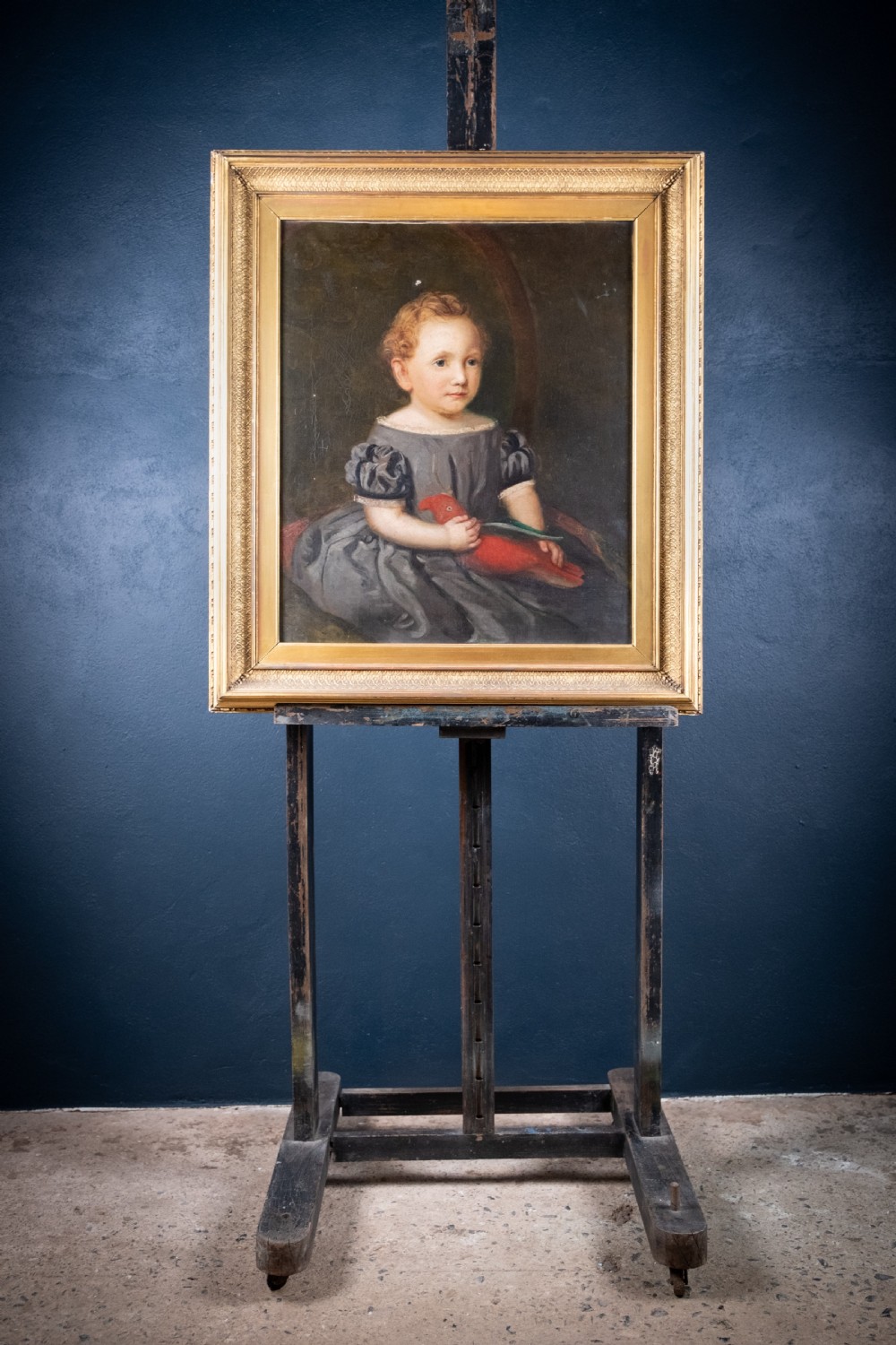 Thomas Walley (1817-1878) - Portrait Of A Child With Parrot View XI
