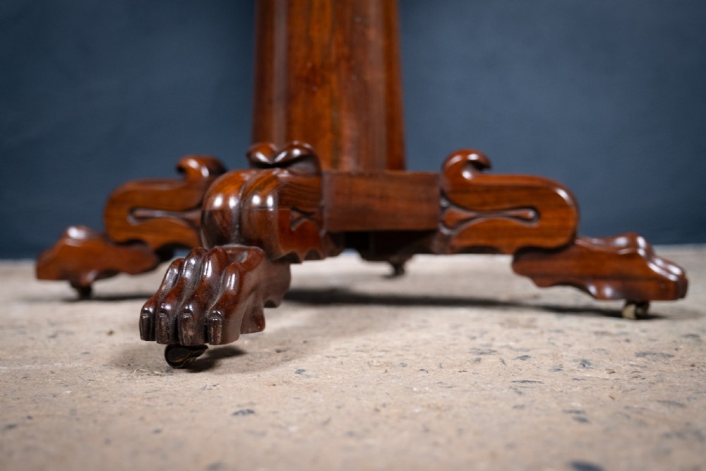 Early Victorian Gothic Revival Rosewood & Mahogany Side Table View X