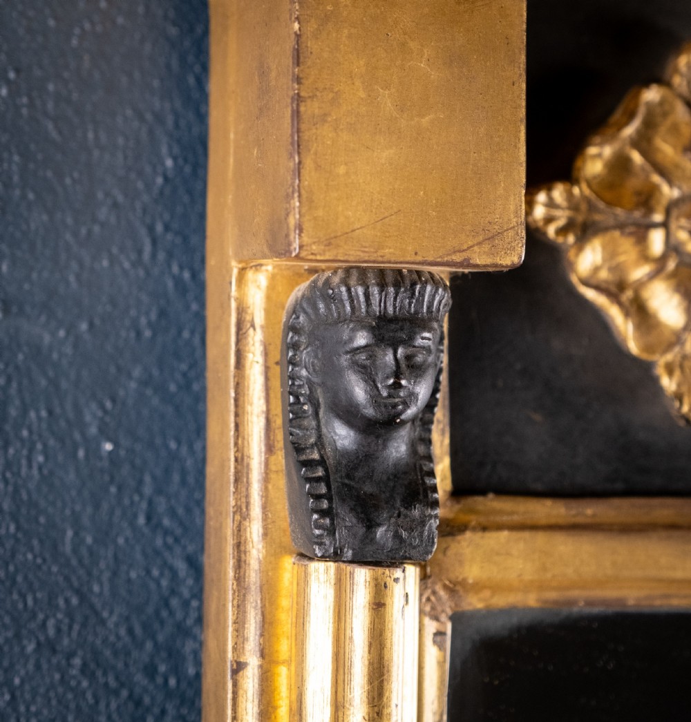 Regency Egyptian Revival Giltwood Pier Mirror, c.1820 View III