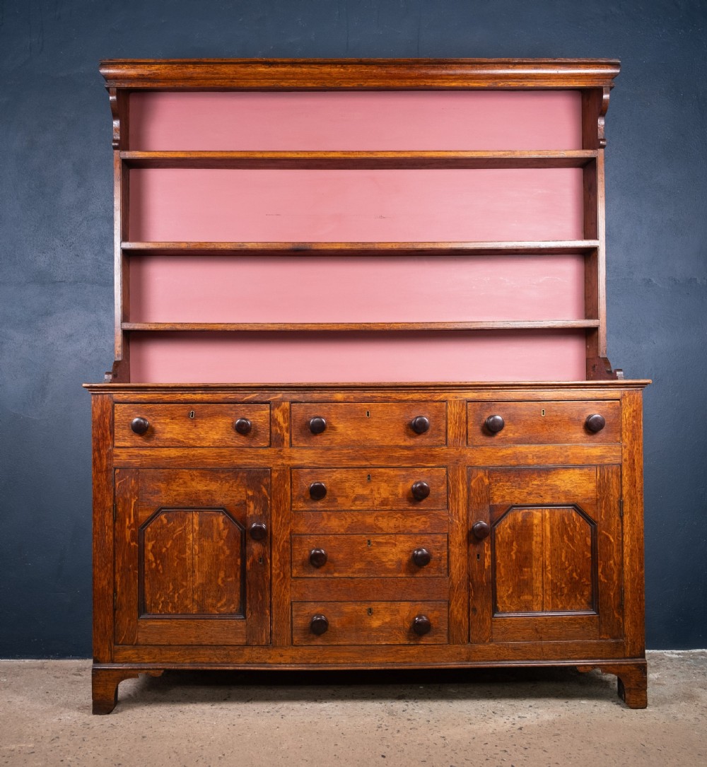 19th Century Welsh Oak Dresser & Rack