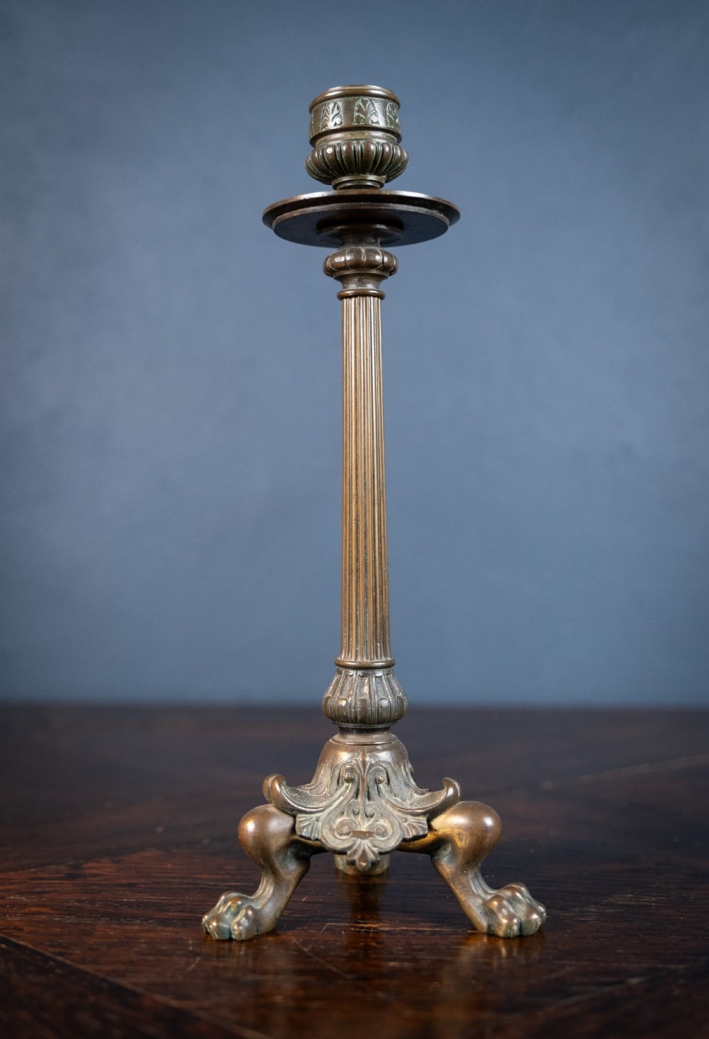 Bronze French Empire Lion Paw Candlesticks View VI