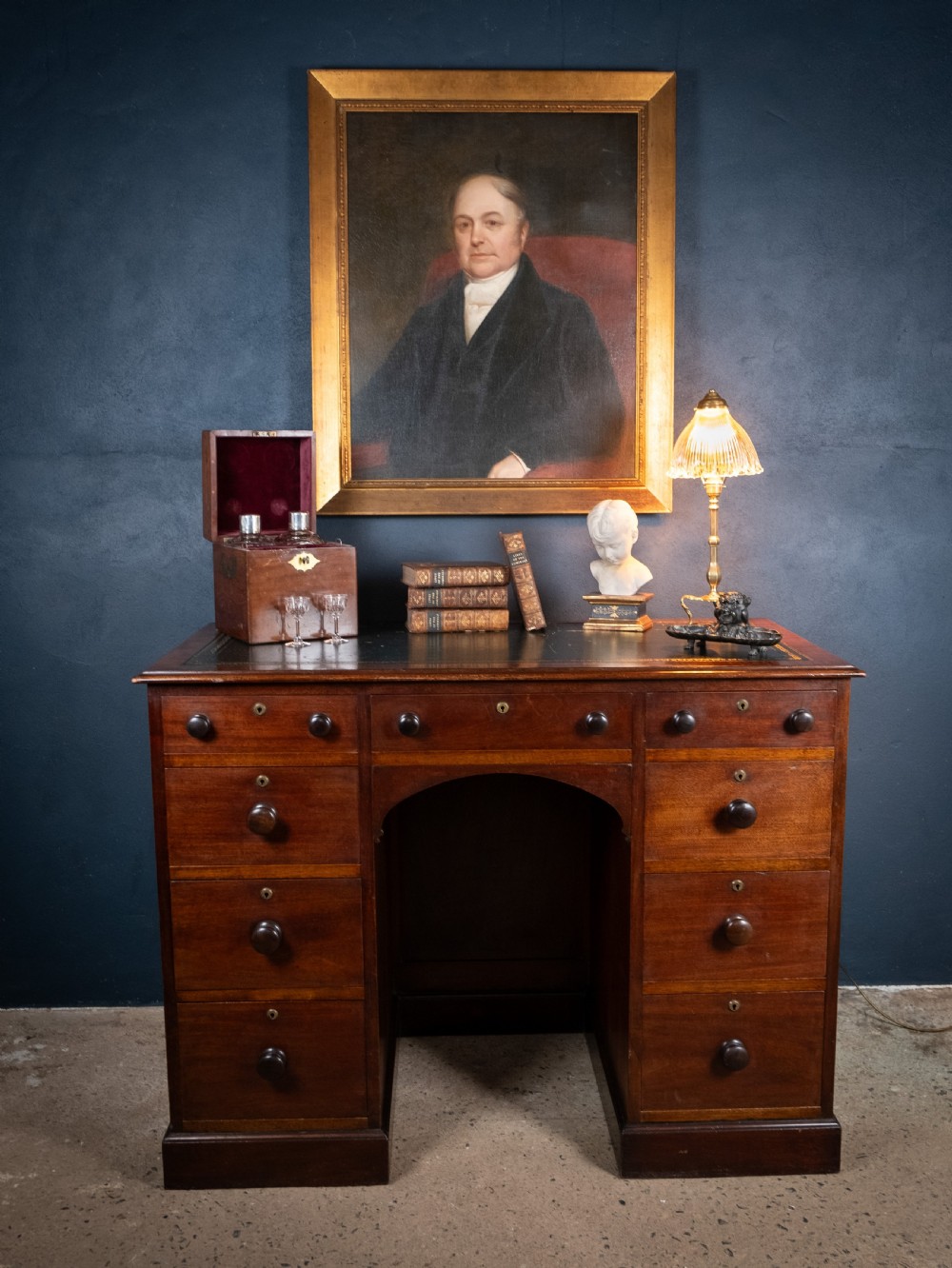 19th Century Mahogany Estate Desk, c.1860 View XVII
