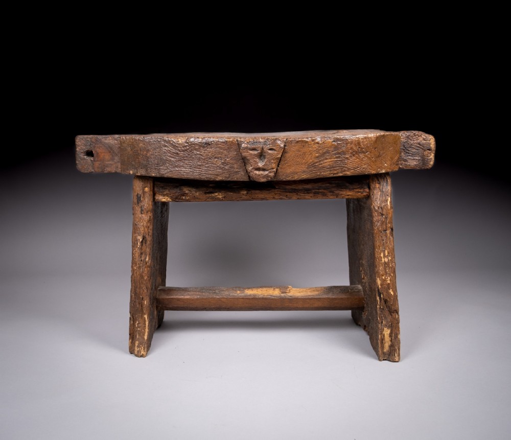18th Century Elm Cheese Press Table View VI