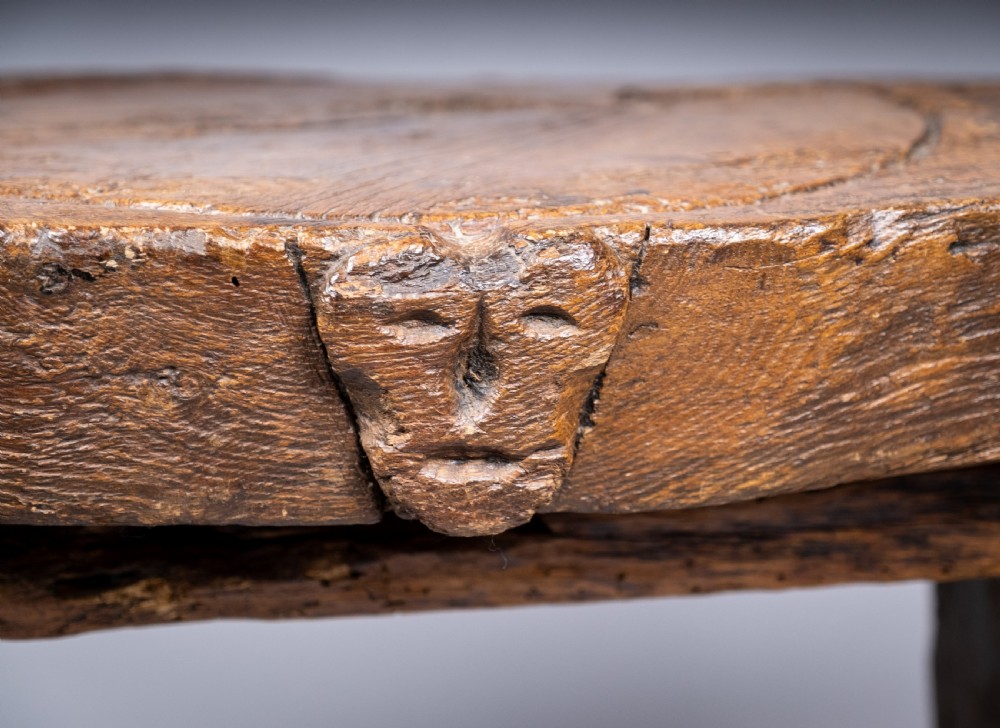 18th Century Elm Cheese Press Table View VII
