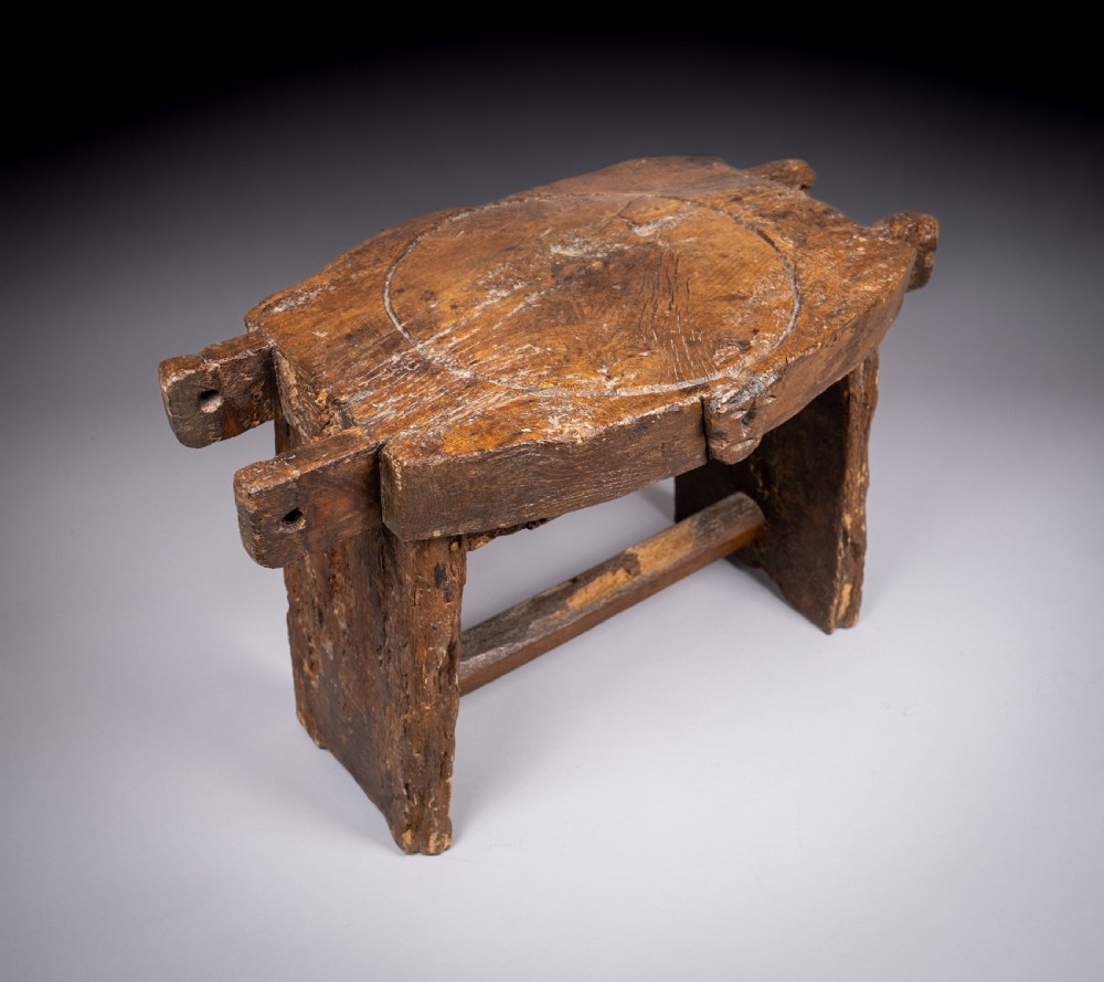 18th Century Elm Cheese Press Table View VIII
