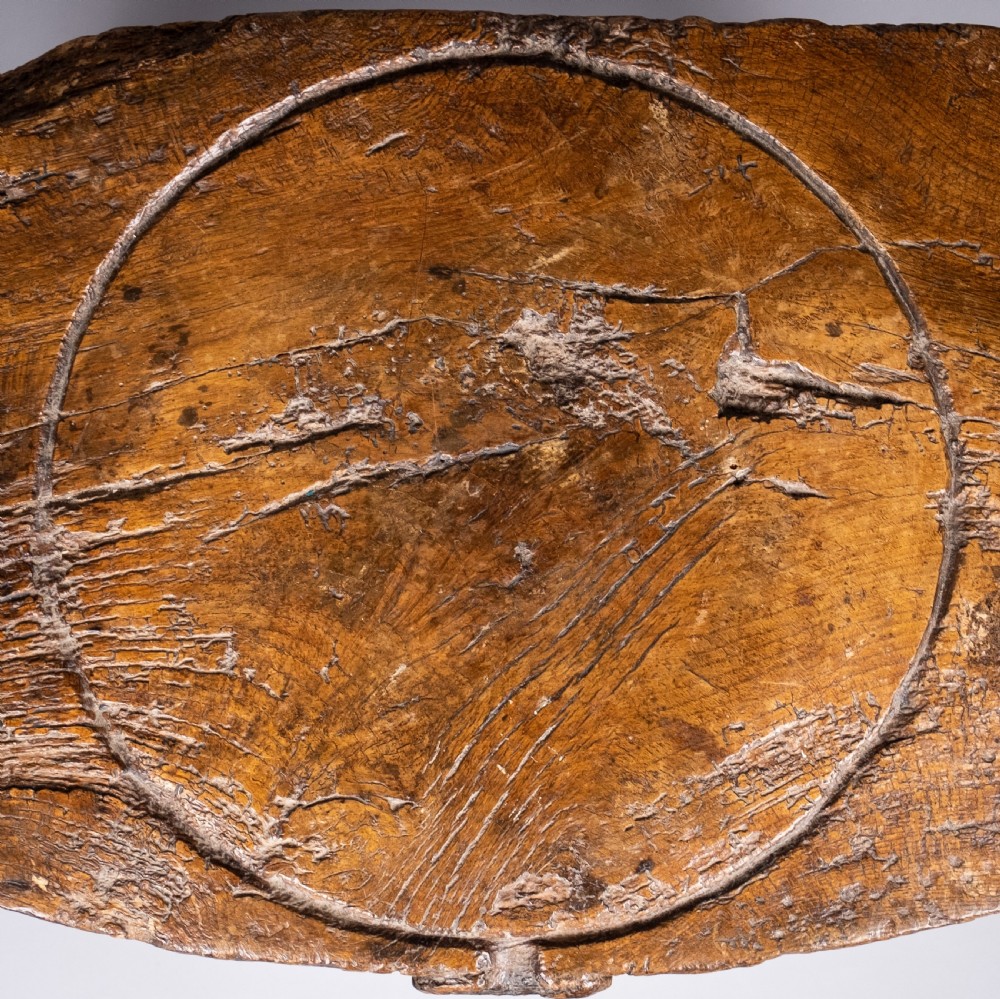 18th Century Elm Cheese Press Table View X