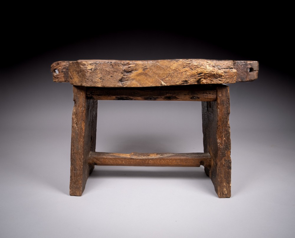 18th Century Elm Cheese Press Table View XV