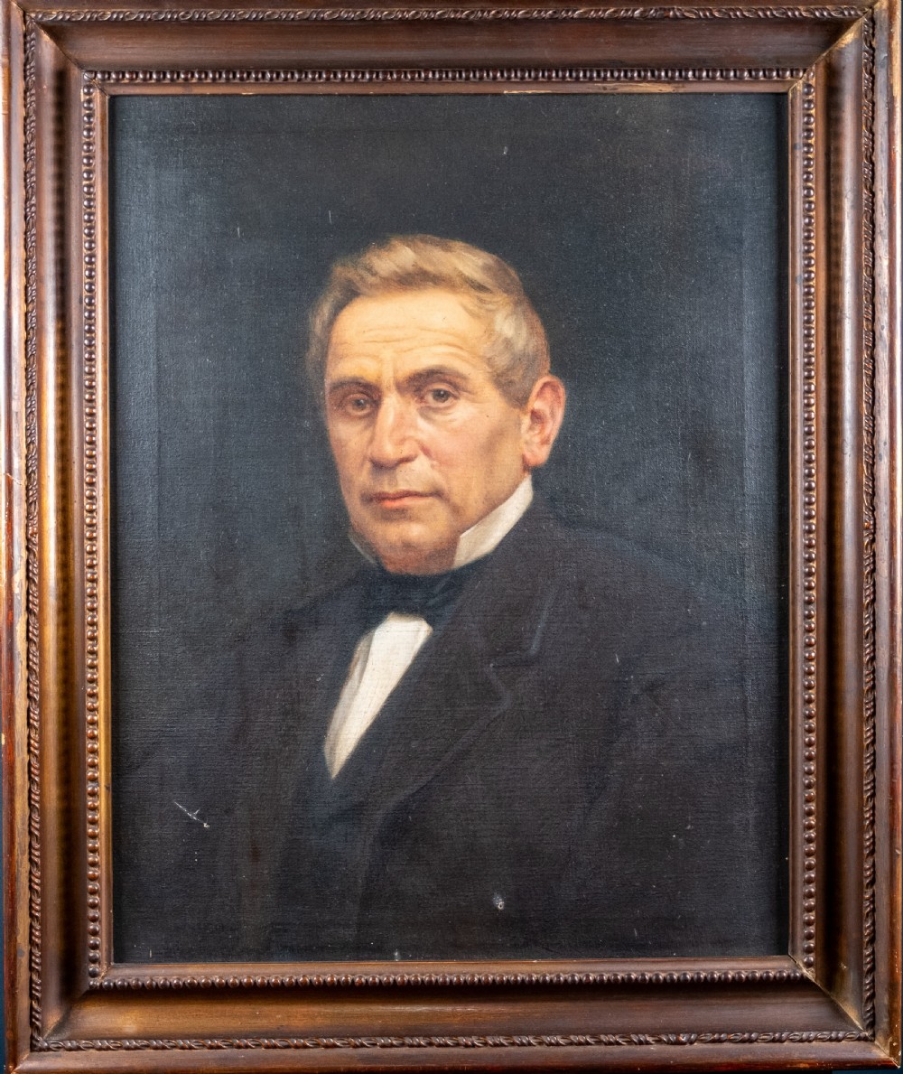 Michele Gordigiani (1835 – 1909) - Large Portrait Of A Gentleman. Oil On Canvas.