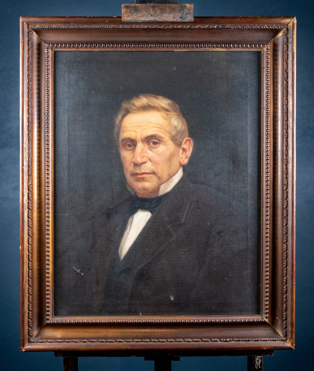 Michele Gordigiani (1835 – 1909) - Large Portrait Of A Gentleman. Oil On Canvas. View VIII