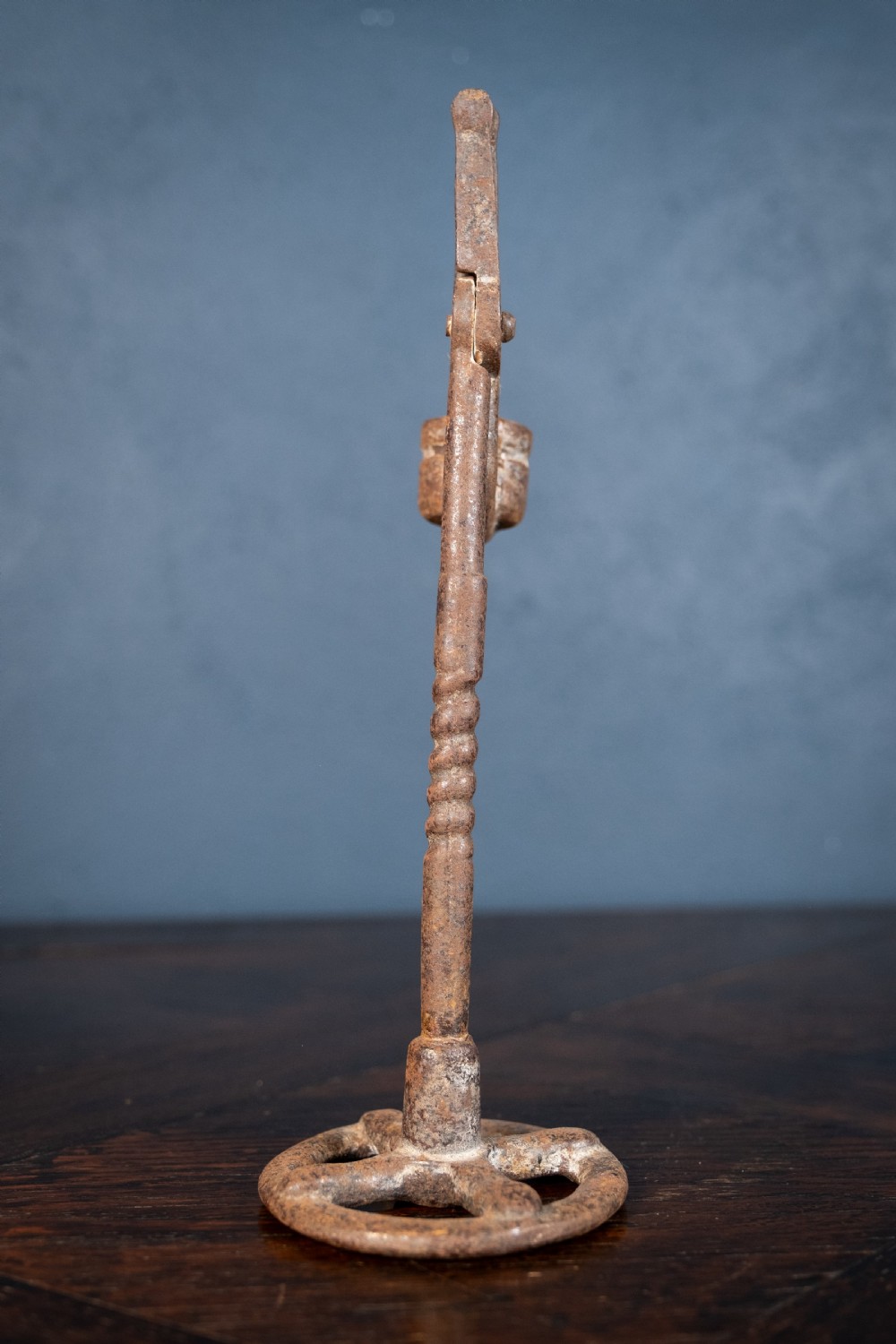 19th Century Wrought Iron Rush Light Holder View VIII