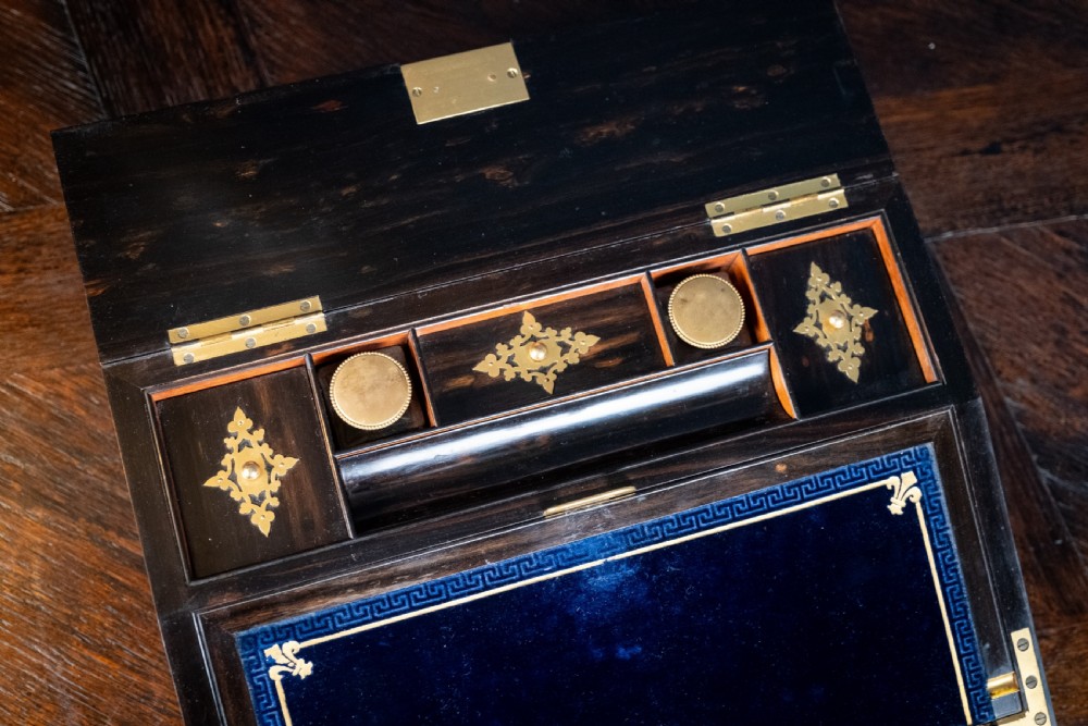 Betjemann & Son Walnut and Coromandel Writing Slope View XIII