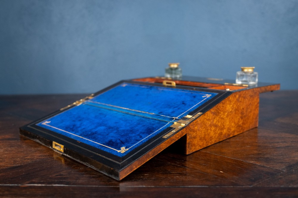 Betjemann & Son Walnut and Coromandel Writing Slope View XVIII