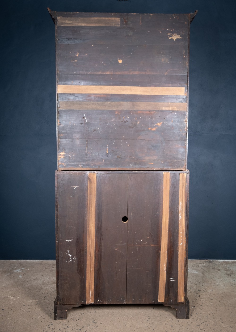George III Mahogany Bookcase Bureau View XIV