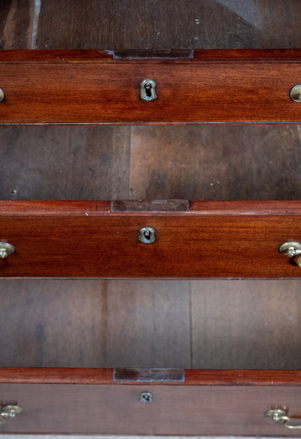 George III Mahogany Bookcase Bureau View XXI